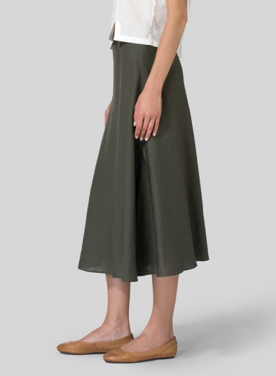 Linen Long Flowing Skirt