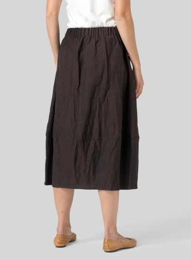 Linen Loose Lantern Skirt