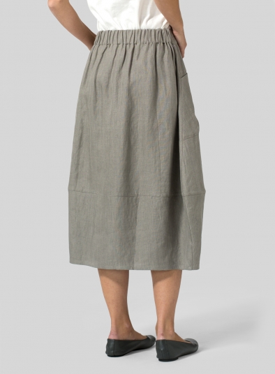 Linen Loose Lantern Skirt