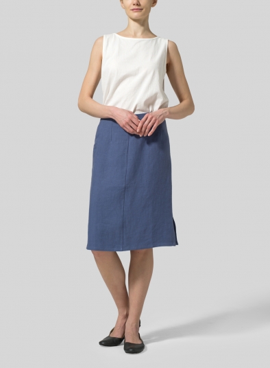 Linen Straight Skirt