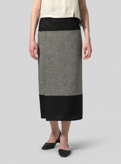 Linen Perfect Patch Sarong Skirt