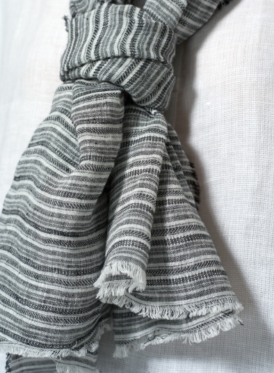 Linen Stripe Scarf