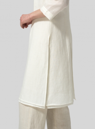 Linen Double Layers Long Top