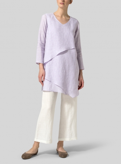 Linen Layering V-neck Tunic