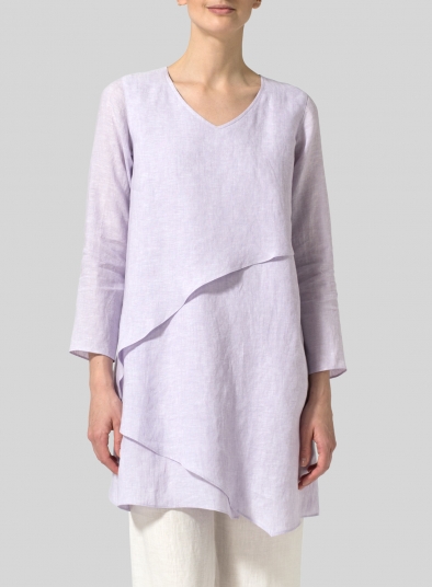 Linen Layering V-neck Tunic