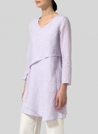 Linen Layering V-neck Tunic