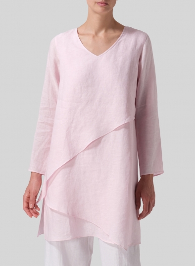 Linen Layering V-neck Tunic