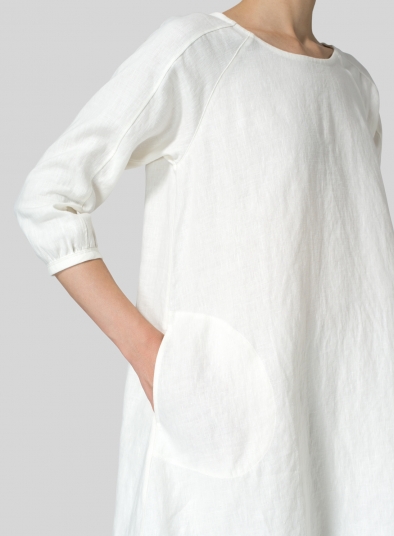 Linen Elbow Sleeve Tunic