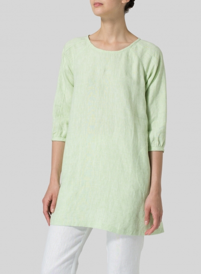 Linen Elbow Sleeve Tunic