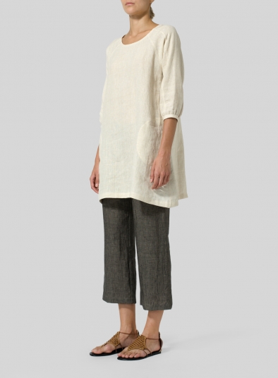 Linen Elbow Sleeve Tunic