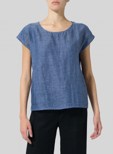 Linen Short Dolman Sleeve Top