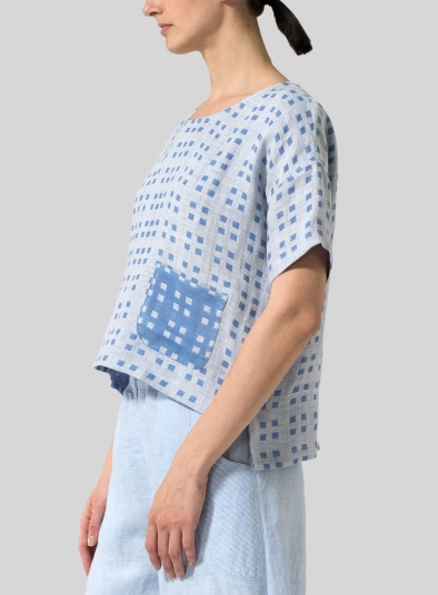 Layered Linen Half Sleeve Top