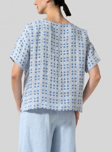 Layered Linen Half Sleeve Top