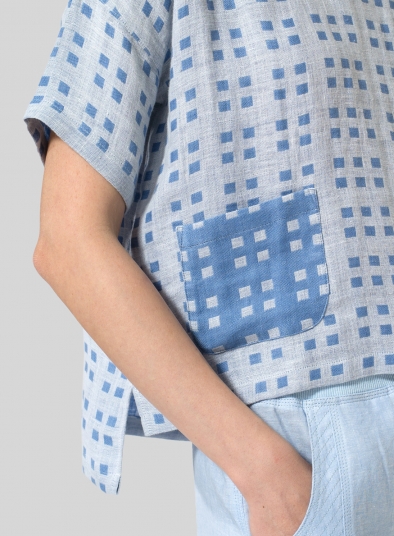 Layered Linen Half Sleeve Top
