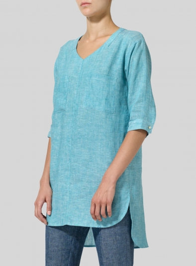 Linen Drop-shoulder Tunics