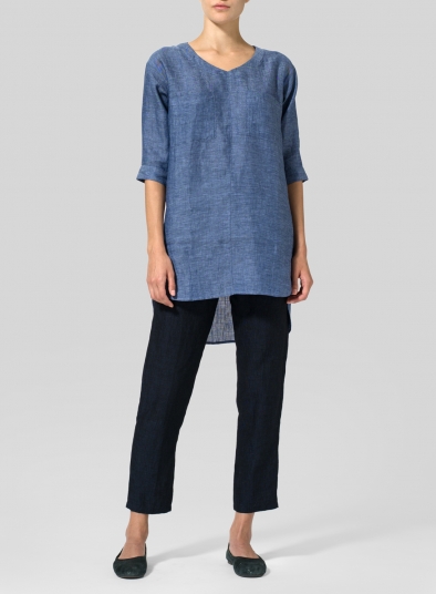 Linen Drop-shoulder Tunics