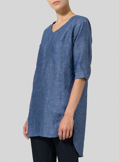 Linen Drop-shoulder Tunics