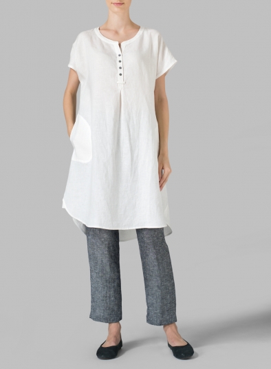 white linen tunics