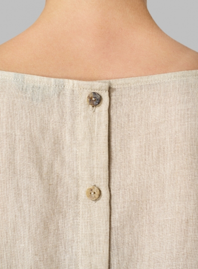 Linen Dropped Shoulder Long Top