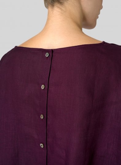 Linen Two Tone Dropped Shoulder Top