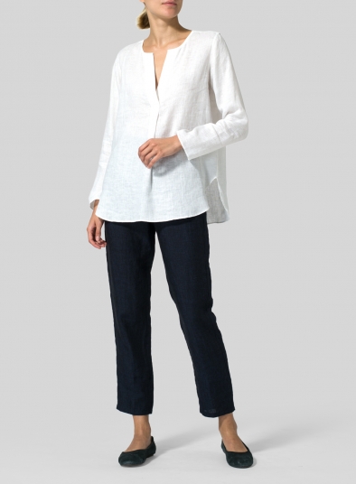 Linen L/S Relaxed Fit Blouse