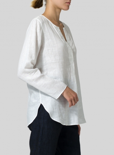 Linen L/S Relaxed Fit Blouse