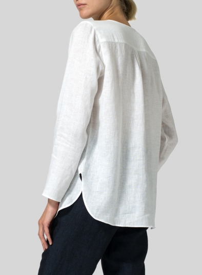 Linen L/S Relaxed Fit Blouse