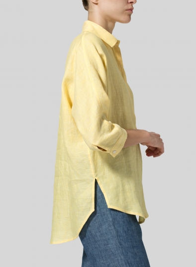 Linen Half-Button Tunic