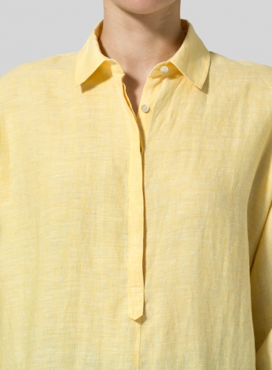 Linen Half-Button Tunic