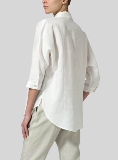 Linen Half-Button Tunic