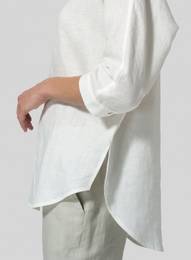 Linen Half-Button Tunic