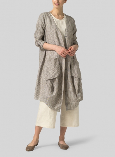 Linen Long Blouse Dress