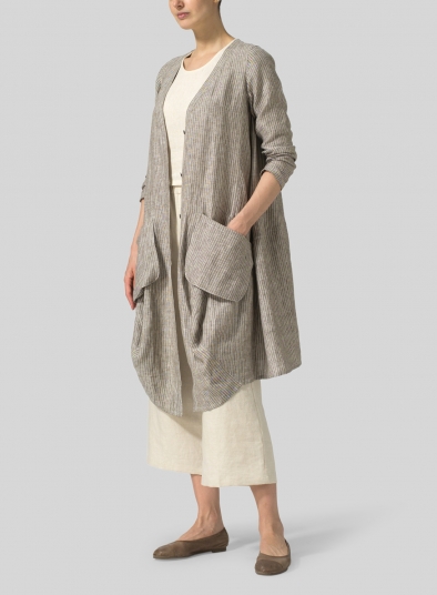 Linen Long Blouse Dress