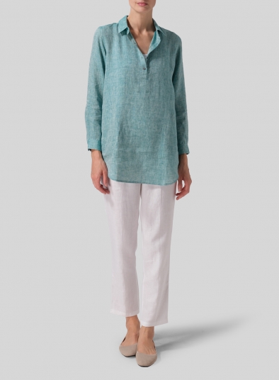 Long Sleeve Linen Tunic - ALLSEAMS