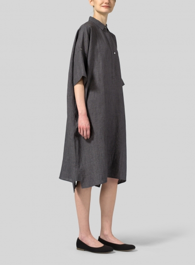 Linen Oversized Monk Dress