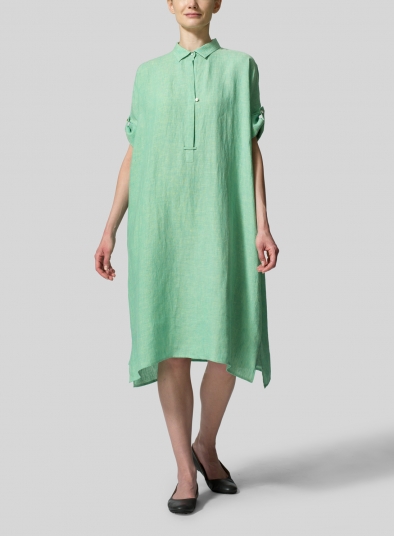 Linen Oversized Monk Dress