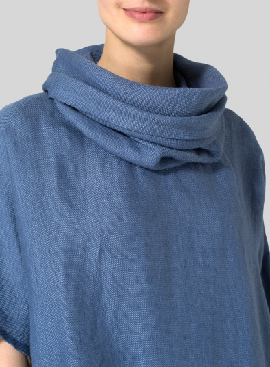 Weave Linen Turtleneck Tunic
