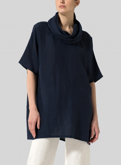 Linen Turtleneck Tunic