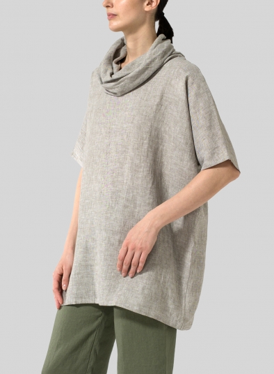 Linen Turtleneck Tunic