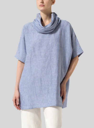 Linen Turtleneck Tunic