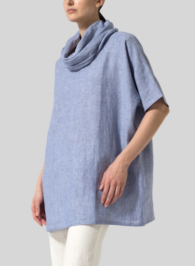 Linen Turtleneck Tunic