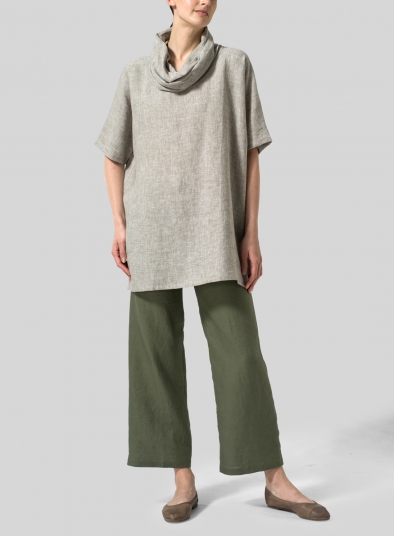 Linen Turtleneck Tunic