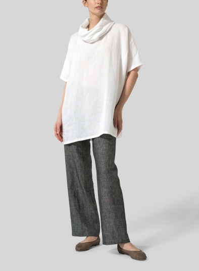 Linen Turtleneck Tunic