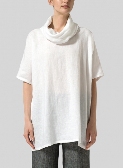 Linen Turtleneck Tunic