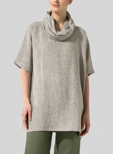 Linen Turtleneck Tunic