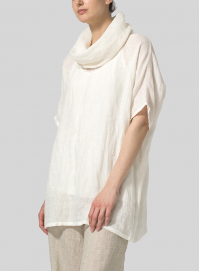 Lightweight Linen Turtleneck Tunic