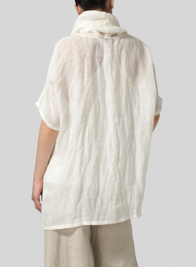 Lightweight Linen Turtleneck Tunic