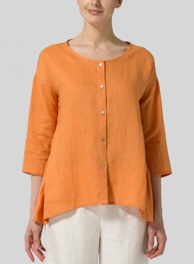 Linen Flare Blouse