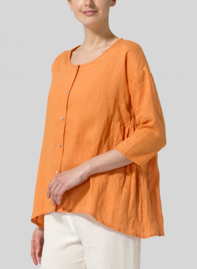 Linen Flare Blouse