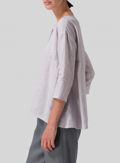 Linen Flare Blouse